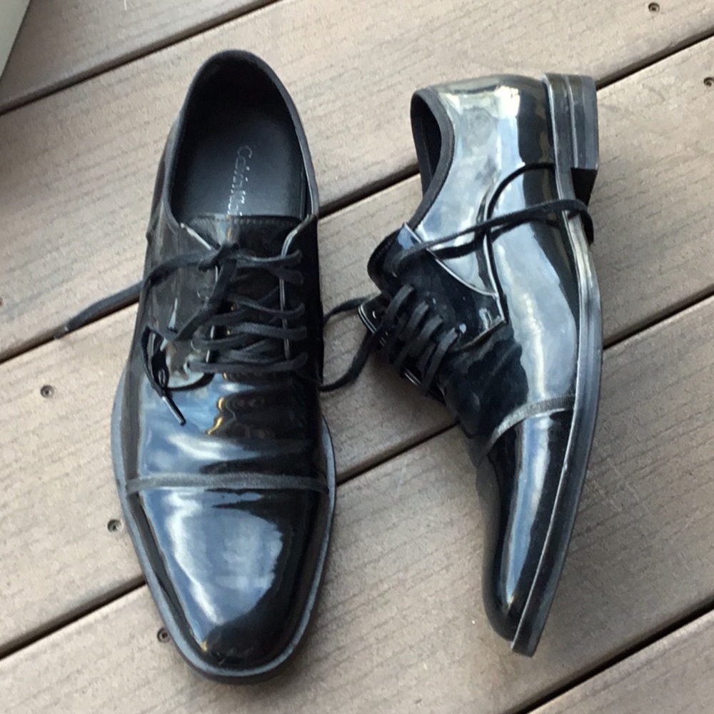 Mens Calvin Klein dress shoes, black, 9.5 M